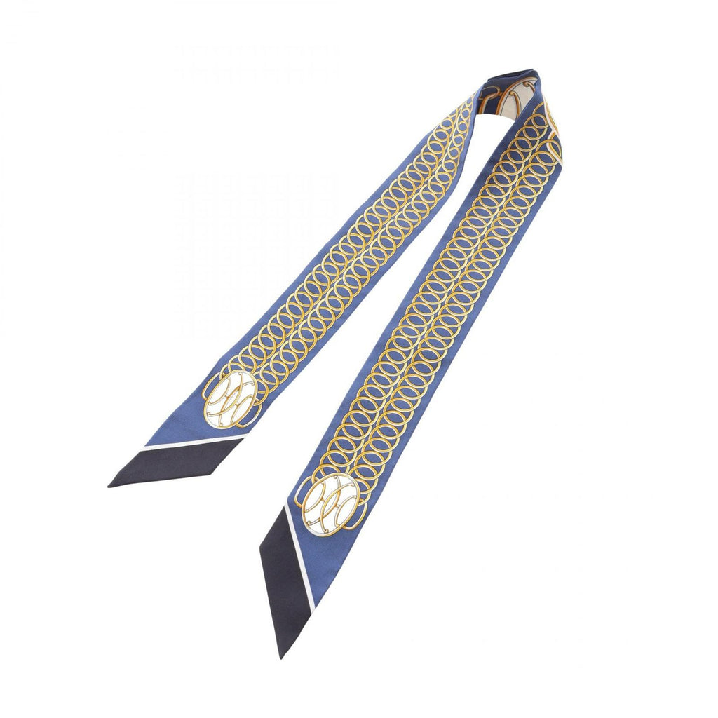 Hermes Scarf Lift Profile Navy Silk — view 3