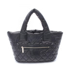 Chanel Tote Coco Cocoon Small Reversible Black Nylon Leather Small
