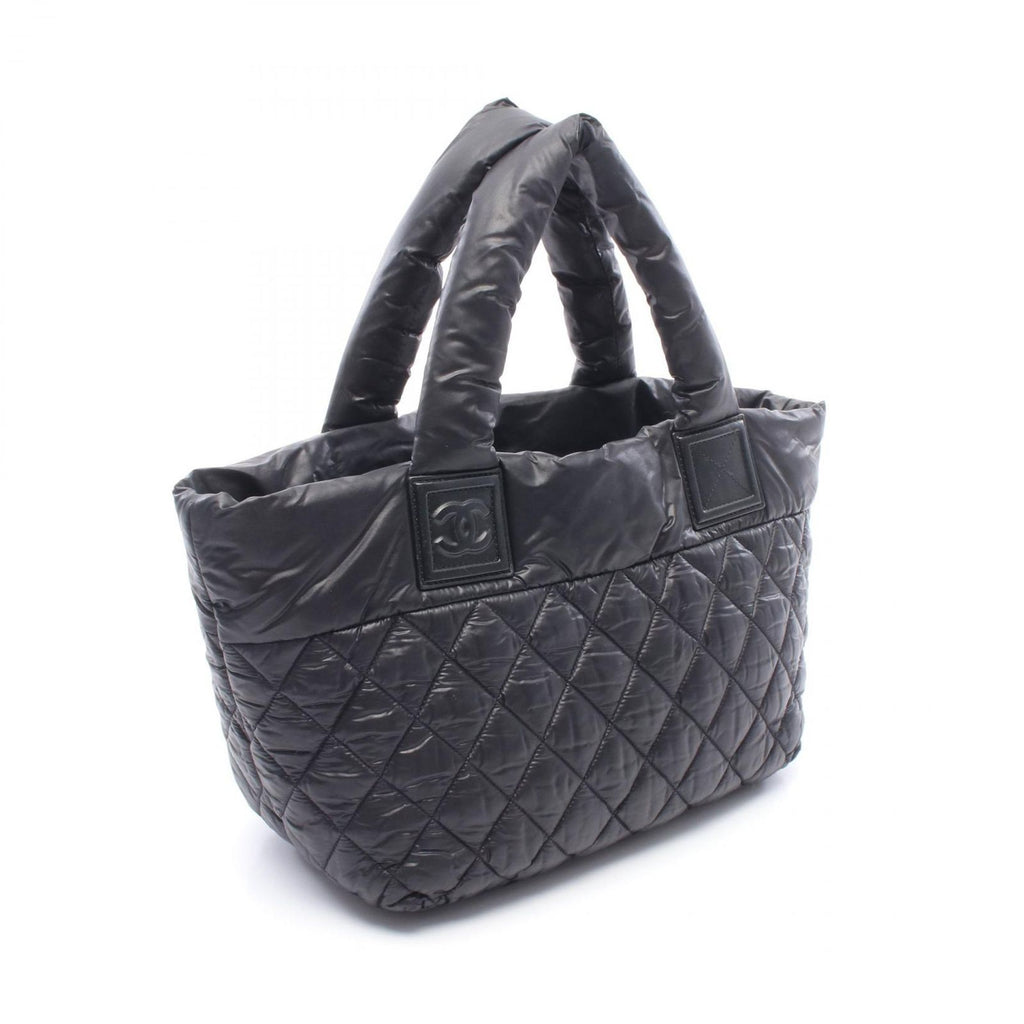 Chanel Tote Coco Cocoon Small Reversible Black Nylon Leather Small — view 2