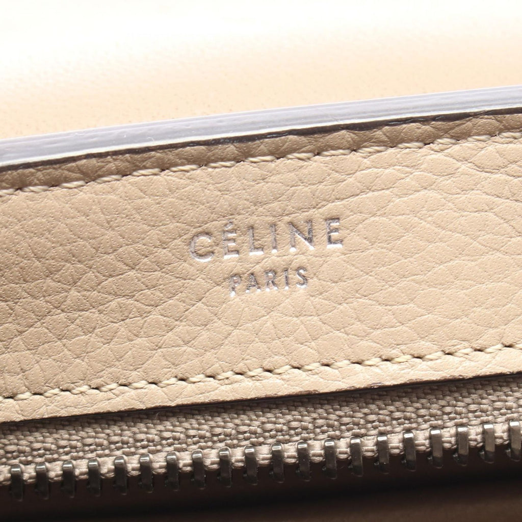 Celine Handbag Trapeze Small 2-Way Beige Leather Suede — view 4