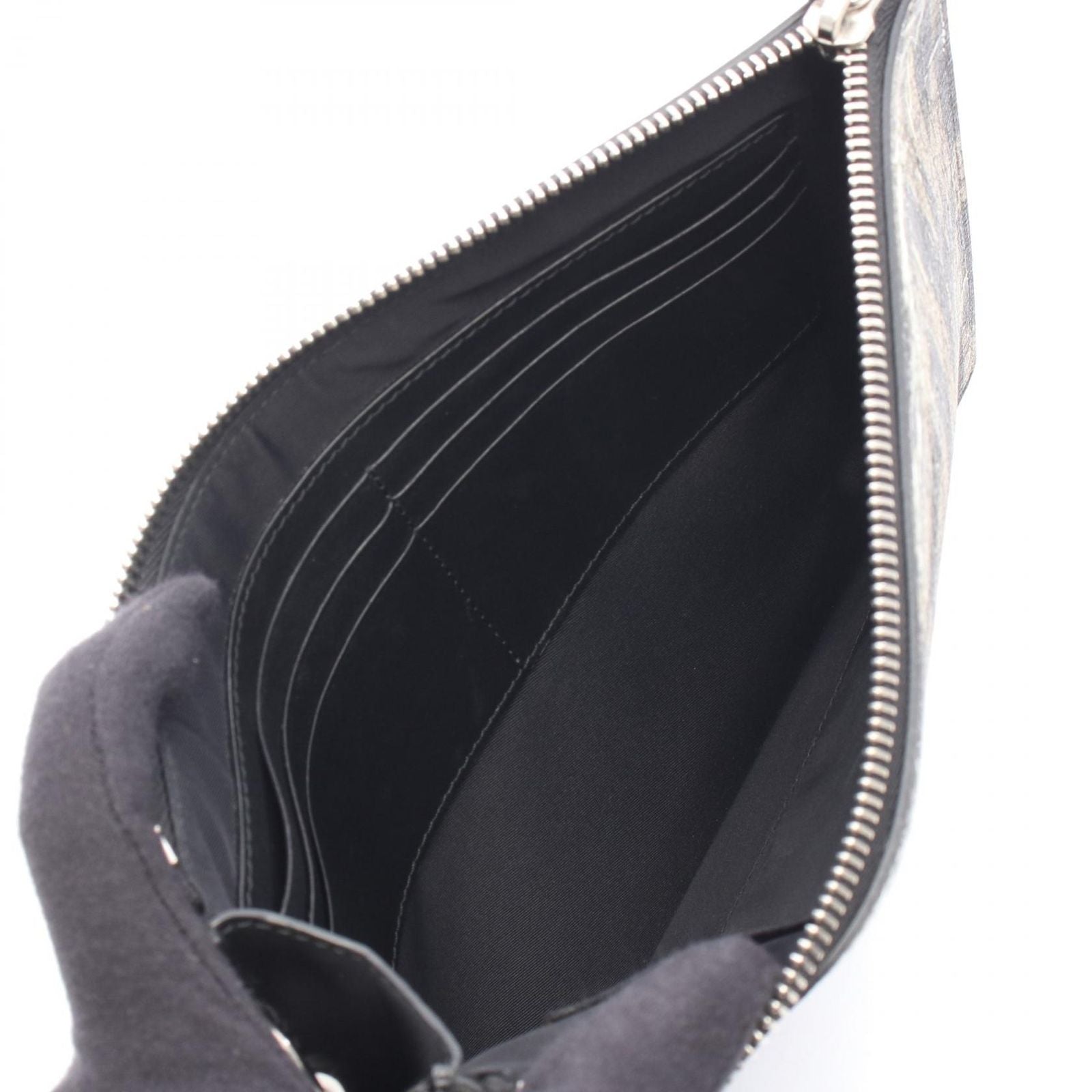 Gucci Clutch GG Carre Brown Black Beige — view 3