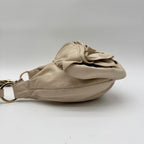 Saint Laurent Shoulder Bag Rive Gauche Naja Beige Ruffle Leather — view 4