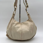 Saint Laurent Shoulder Bag Rive Gauche Naja Beige Ruffle Leather — view 2