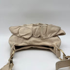 Saint Laurent Shoulder Bag Rive Gauche Naja Beige Ruffle Leather — view 5