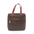 Celine Tote Macadam Mini Dark Brown Canvas Leather