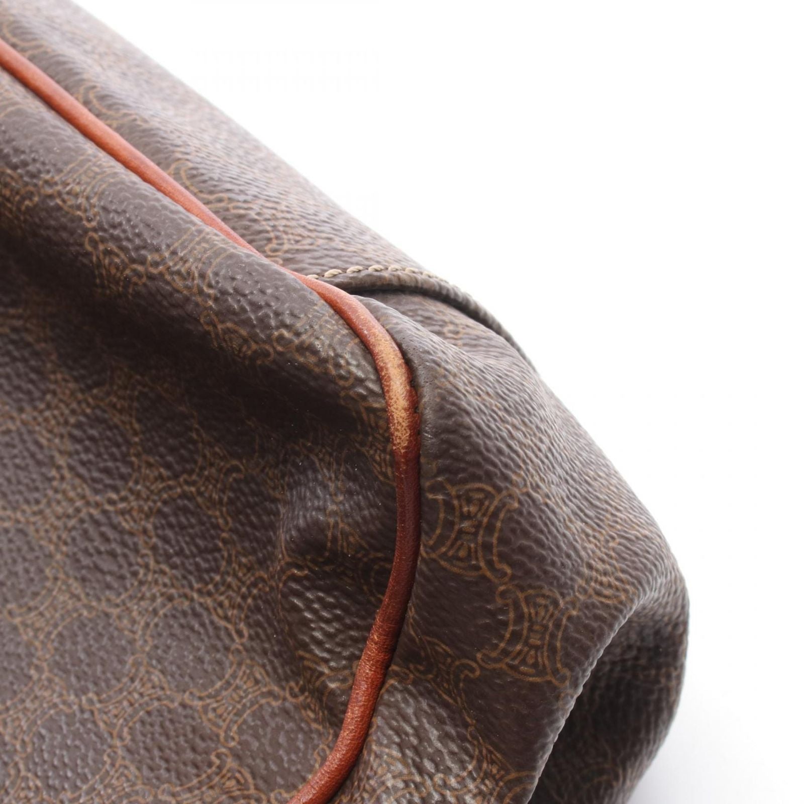 Celine Tote Macadam Mini Dark Brown Canvas Leather — view 7