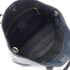 Prada Tote Vitello Phenix 2-Way Navy Leather — view 3