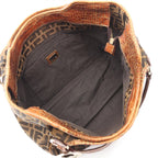 Fendi Tote Zucca Brown Leather — view 3