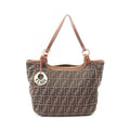 Fendi Tote Zucca Brown Leather