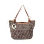 Fendi Tote Zucca Brown Leather