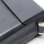 Louis Vuitton Shoulder Bag Marty Damier Glace Marine Blue Leather — view 9