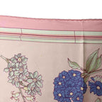 Hermes Carre 90 Flower Blooming Coastal Street Scarf All Over Pattern Pink — view 7