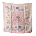 Hermes Carre 90 Flower Blooming Coastal Street Scarf All Over Pattern Pink