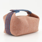 Hermes Bride-a-Brac PM Pouch Wool Red Handbag — view 3