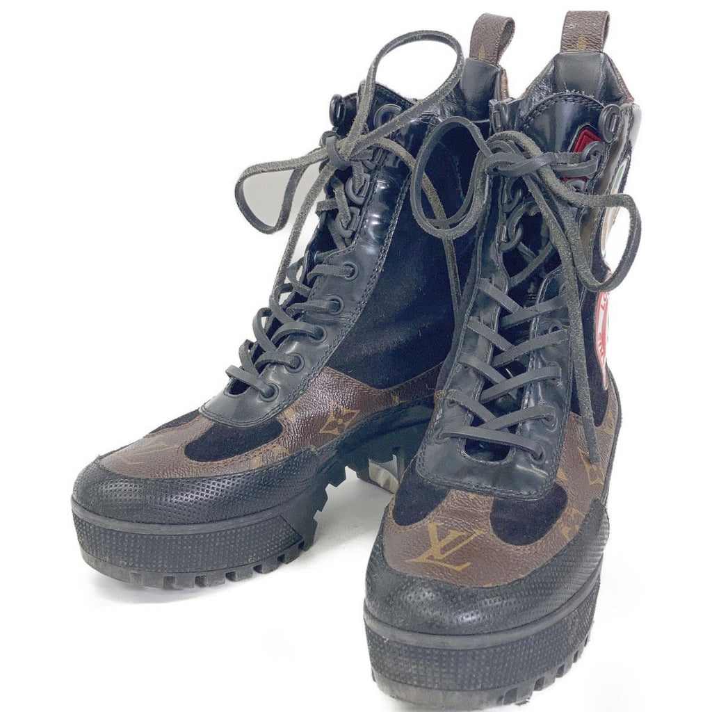 Louis Vuitton World Tour Line Lauriet Patch Ankle Boots