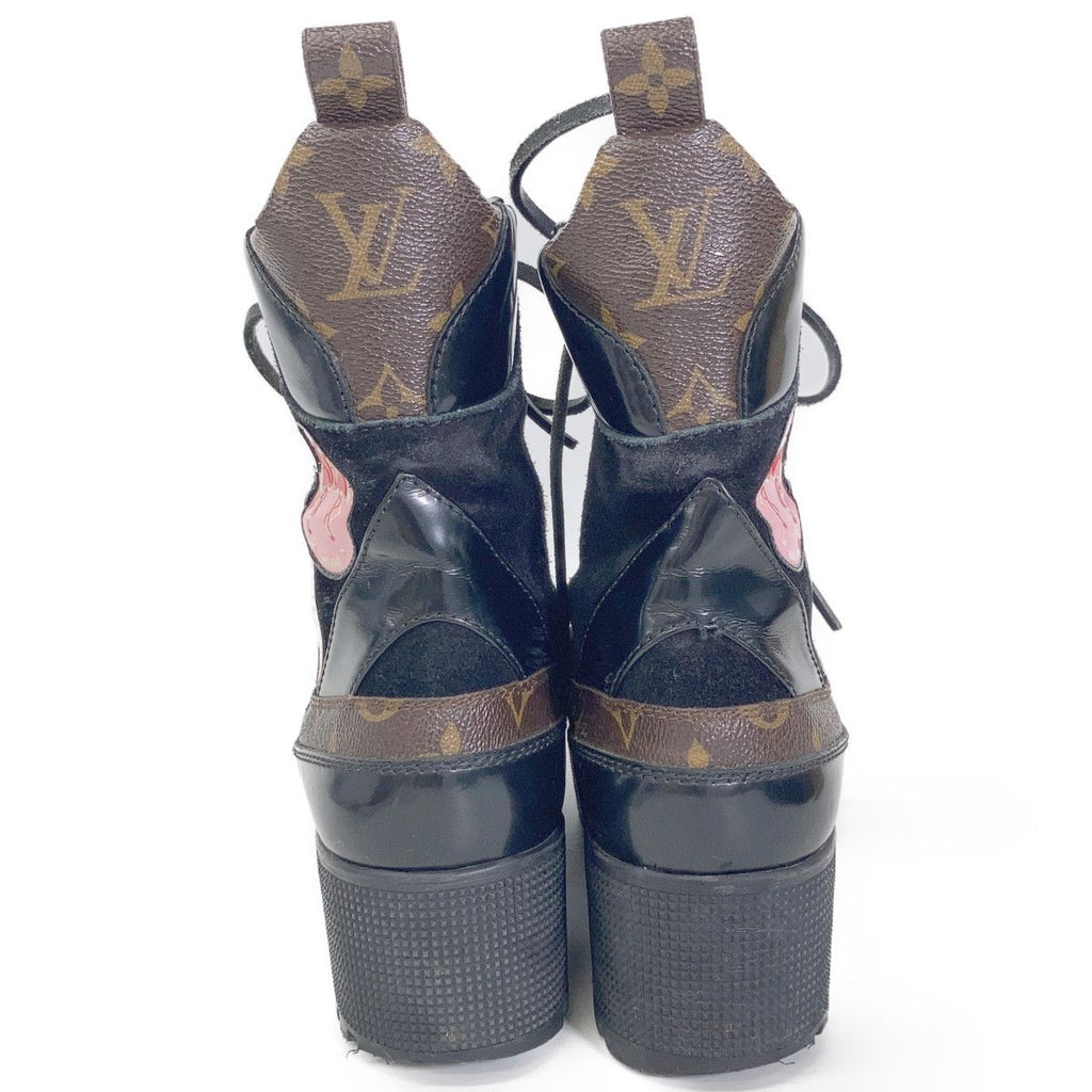 Louis Vuitton World Tour Line Lauriet Patch Ankle Boots — view 3