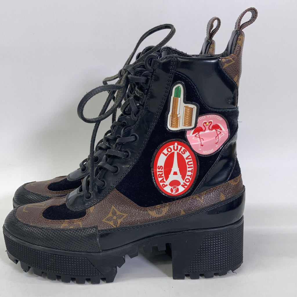 Louis Vuitton World Tour Line Lauriet Patch Ankle Boots — view 2