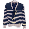 Louis Vuitton Navy Gray Cotton Scarf