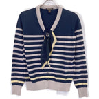 Louis Vuitton Navy Gray Cotton Scarf
