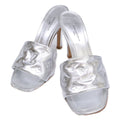 Louis Vuitton Revival Line Metallic Lambskin Mules