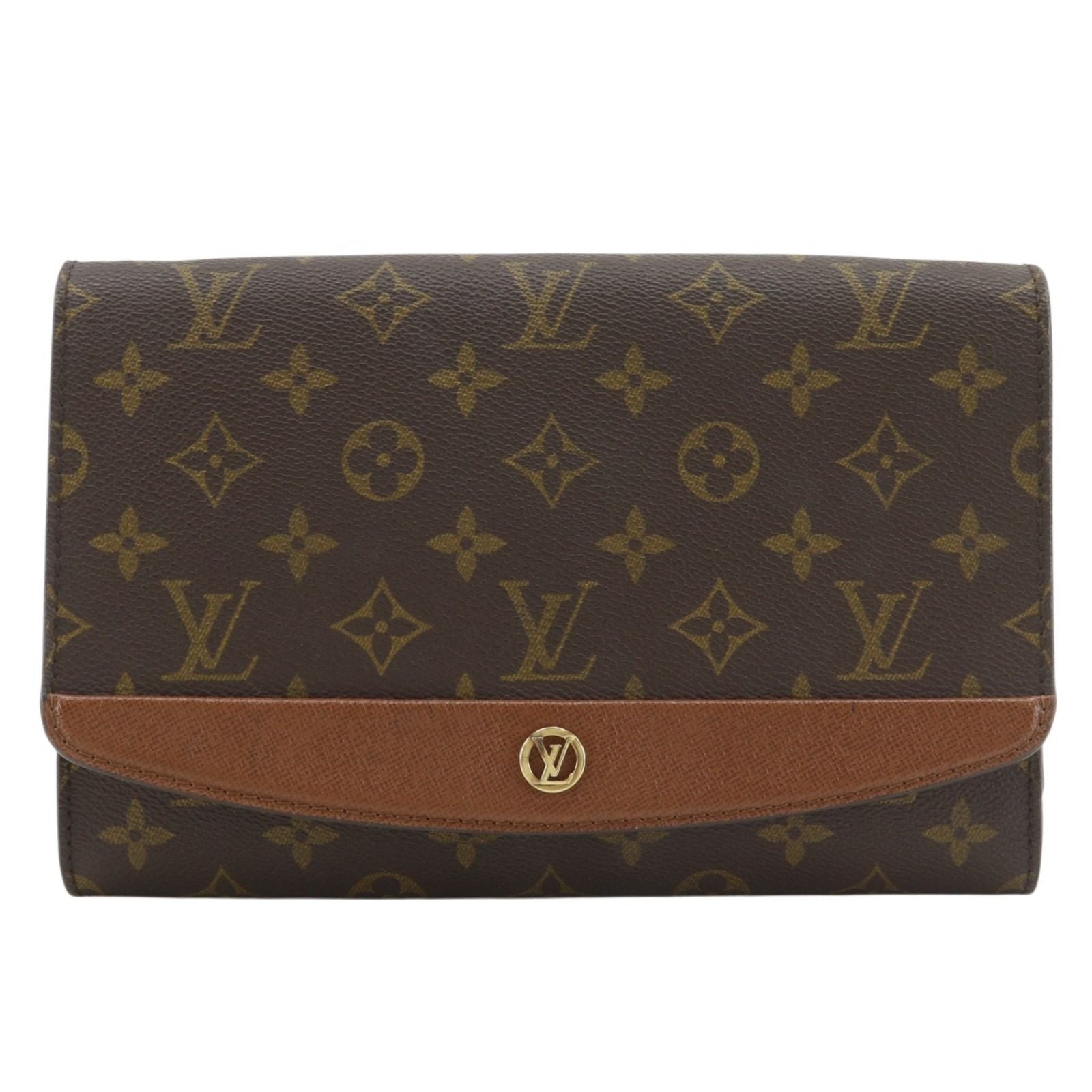 Louis Vuitton Bordeaux 24 Monogram Canvas Brown Clutch