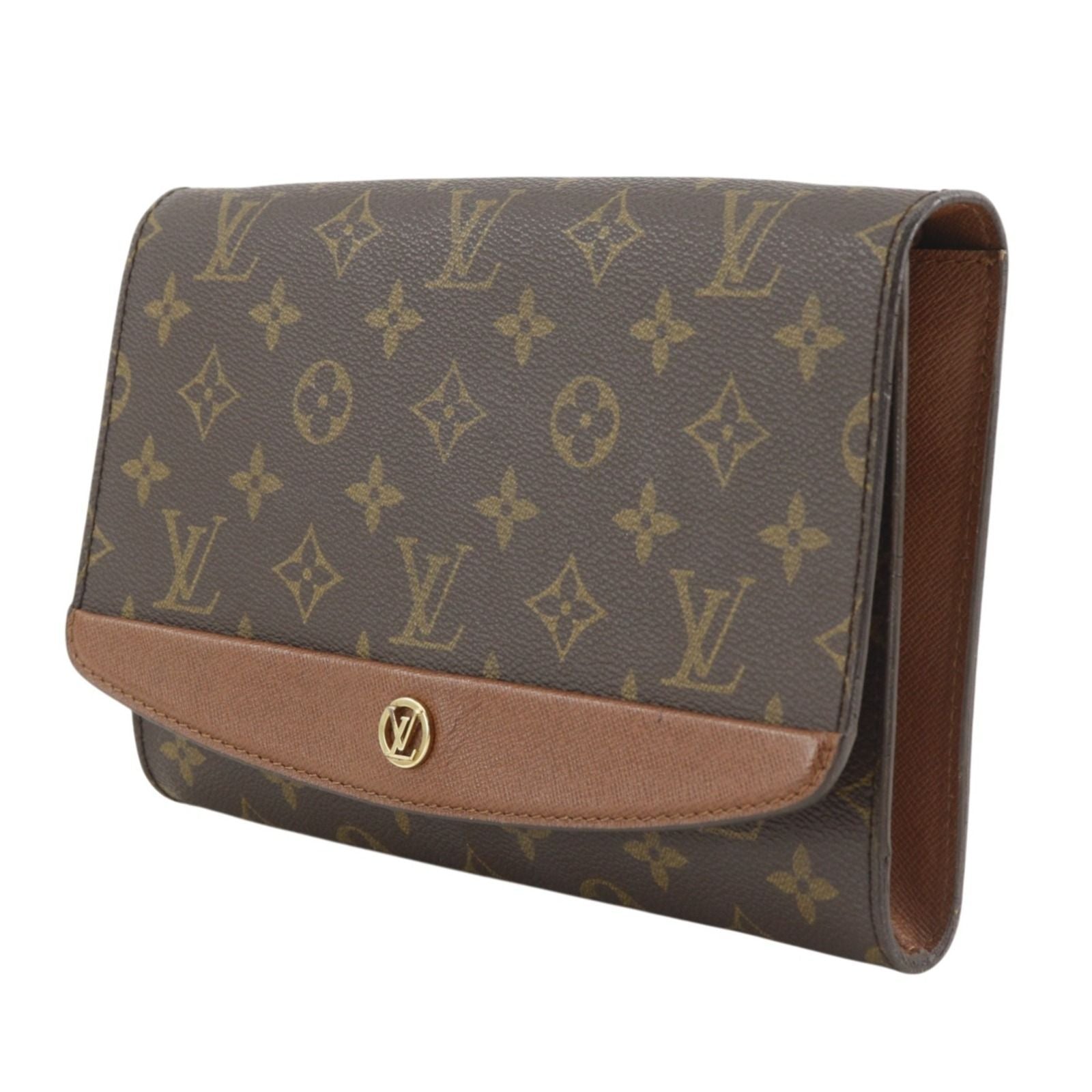 Louis Vuitton Bordeaux 24 Monogram Canvas Brown Clutch — view 2