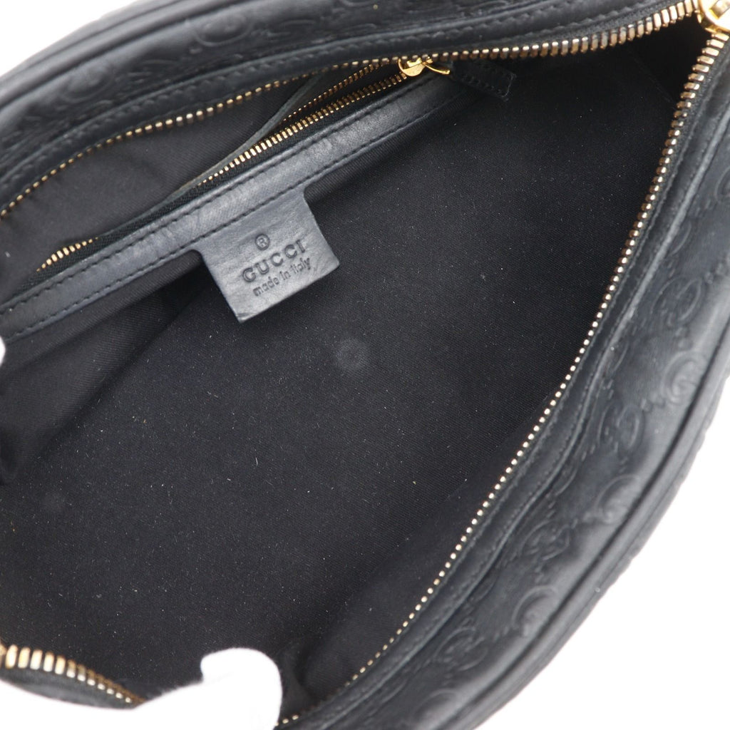 Gucci Guccissima Horsebit Bamboo Out of Print Embossed Leather Gold Handbag — view 6
