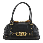 Gucci Guccissima Horsebit Bamboo Out of Print Embossed Leather Gold Handbag