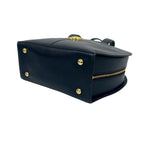 Dior Vintage CD Logo Leather 2-Way Shoulder Bag Navy — view 8