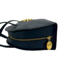 Dior Vintage CD Logo Leather 2-Way Shoulder Bag Navy — view 5