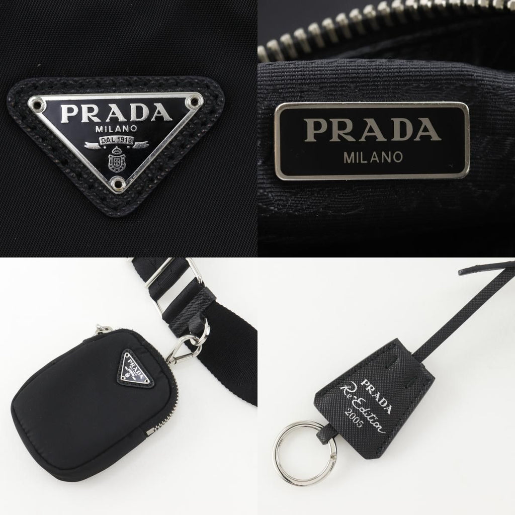 Prada Reedition Re-Nylon Saffiano Nero Black Shoulder Bag — view 9