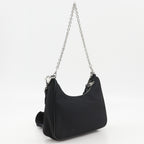 Prada Reedition Re-Nylon Saffiano Nero Black Shoulder Bag — view 3