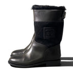 Chanel E8 Sports Back Zip Middle Boots 36.5 CC Logo — view 3