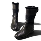 Chanel E8 Sports Back Zip Middle Boots 36.5 CC Logo — view 2