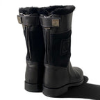 Chanel E8 Sports Back Zip Middle Boots 36.5 CC Logo — view 4