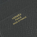 Hermes Bearn Combination Wallet Trifold Mini Epsom Noir Black Gold Veau — view 7