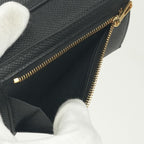 Hermes Bearn Combination Wallet Trifold Mini Epsom Noir Black Gold Veau — view 9