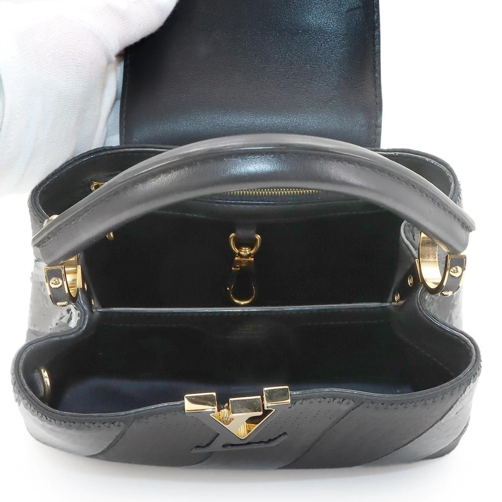 Louis Vuitton Capucines BB 2-Way Bag Sequin Leather Black — view 6