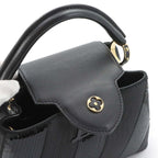Louis Vuitton Capucines BB 2-Way Bag Sequin Leather Black — view 8