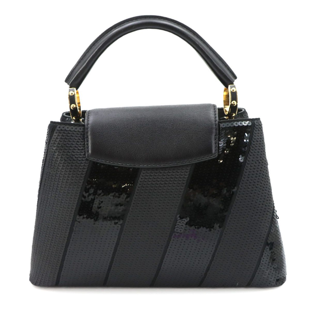 Louis Vuitton Capucines BB 2-Way Bag Sequin Leather Black — view 2