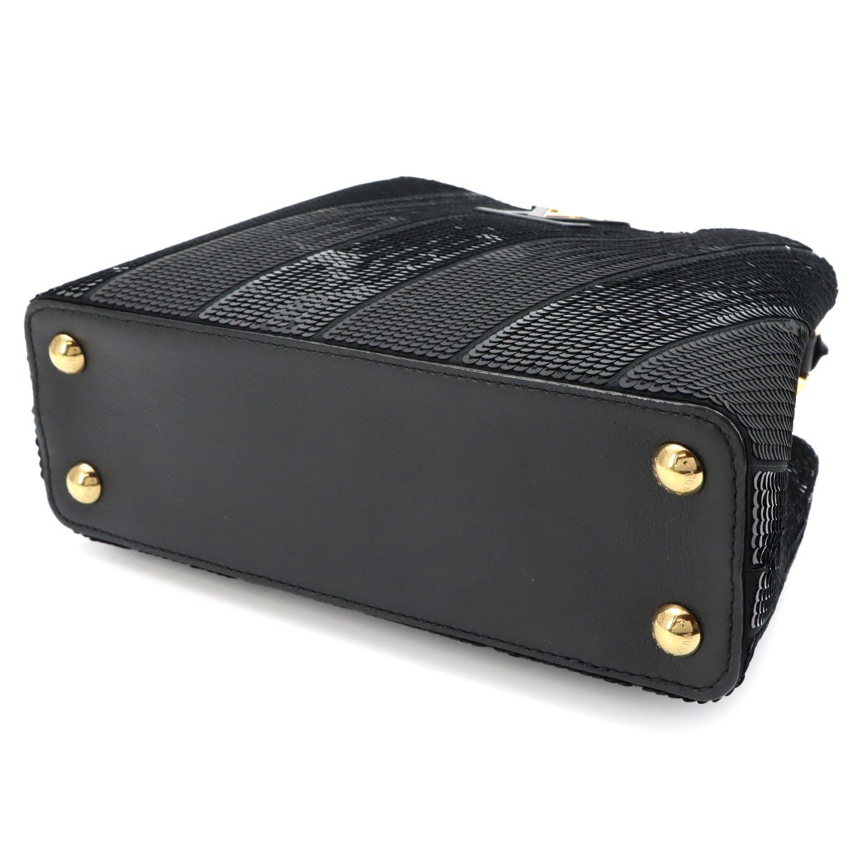 Louis Vuitton Capucines BB 2-Way Bag Sequin Leather Black — view 4