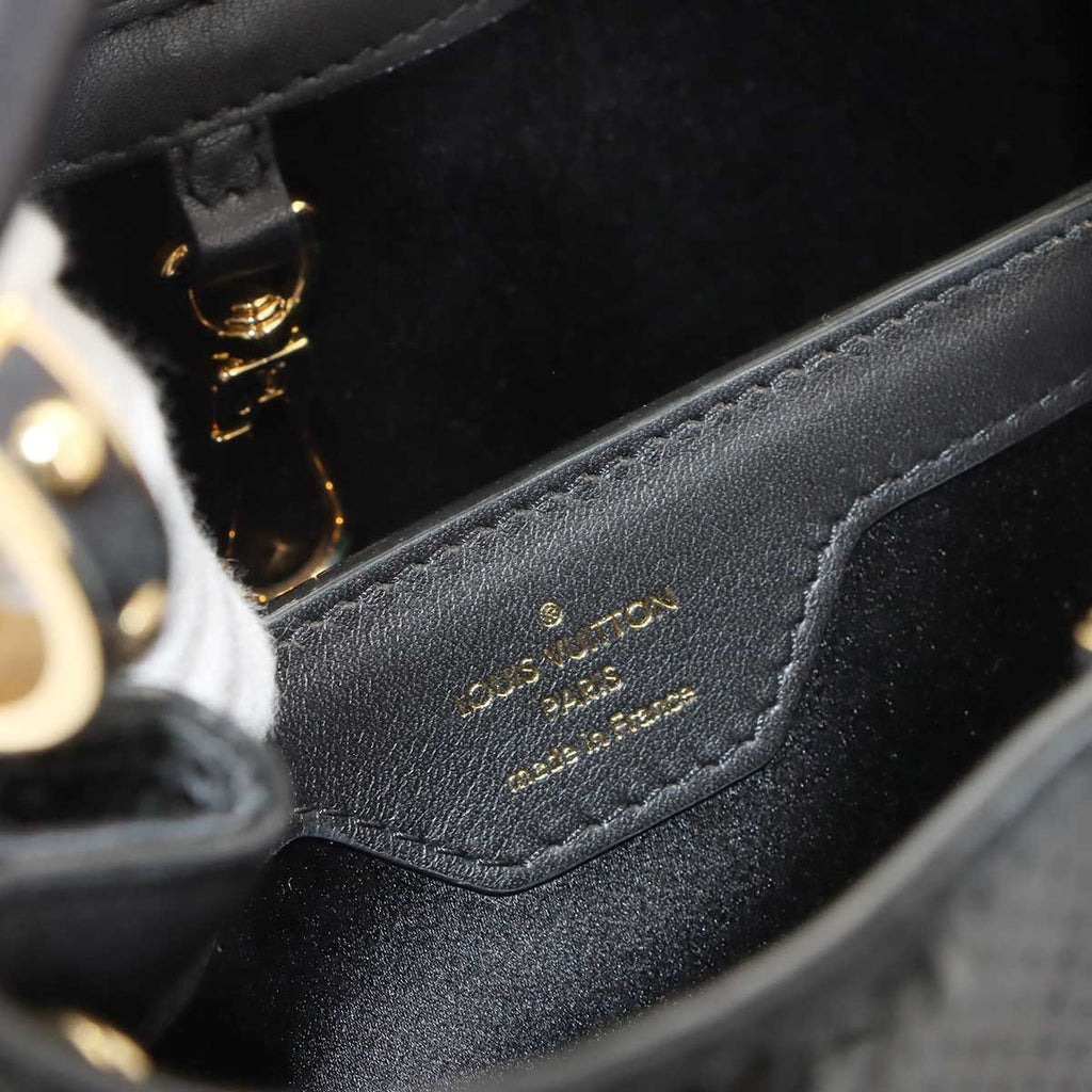 Louis Vuitton Capucines BB 2-Way Bag Sequin Leather Black — view 7