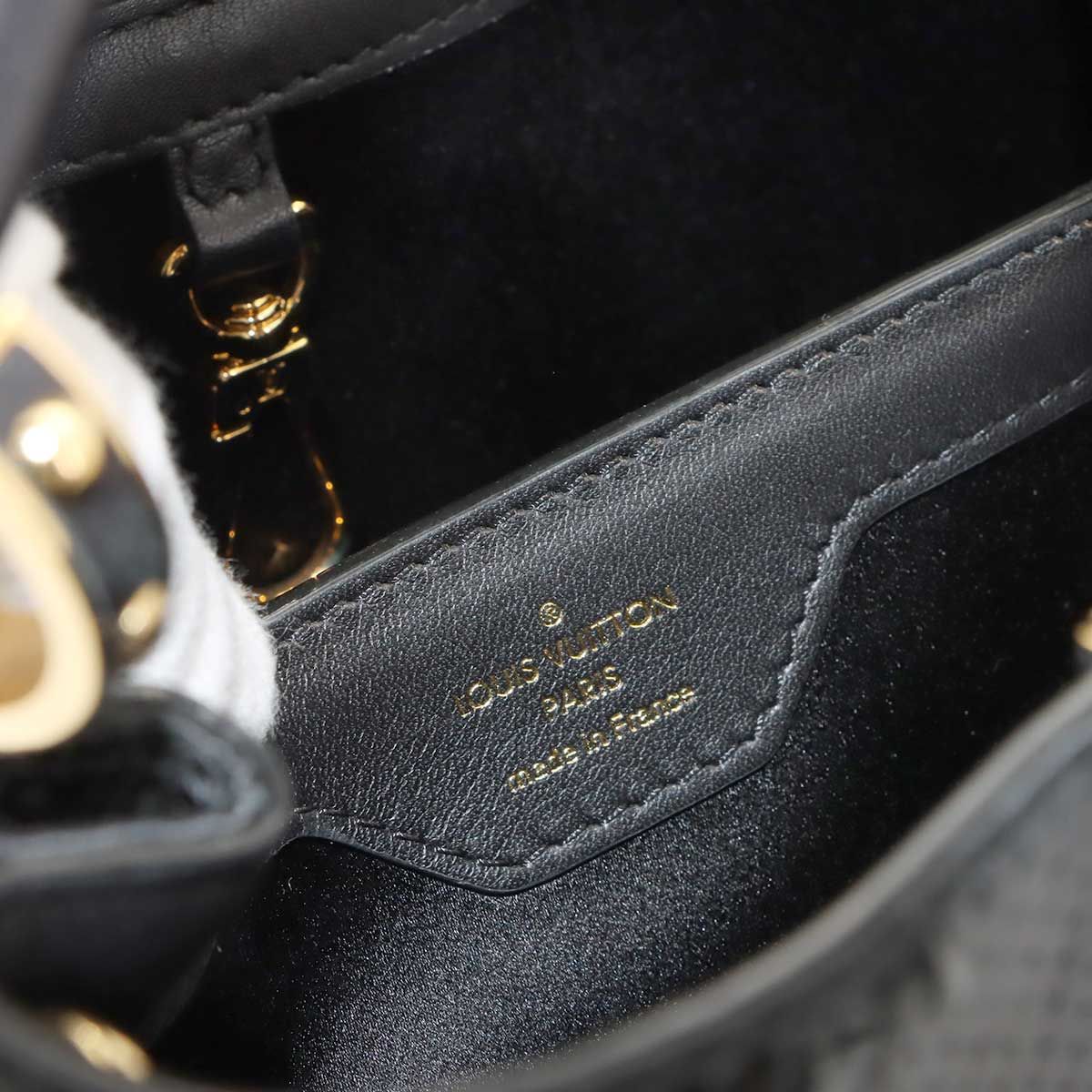 Louis Vuitton Capucines BB 2-Way Bag Sequin Leather Black — view 7