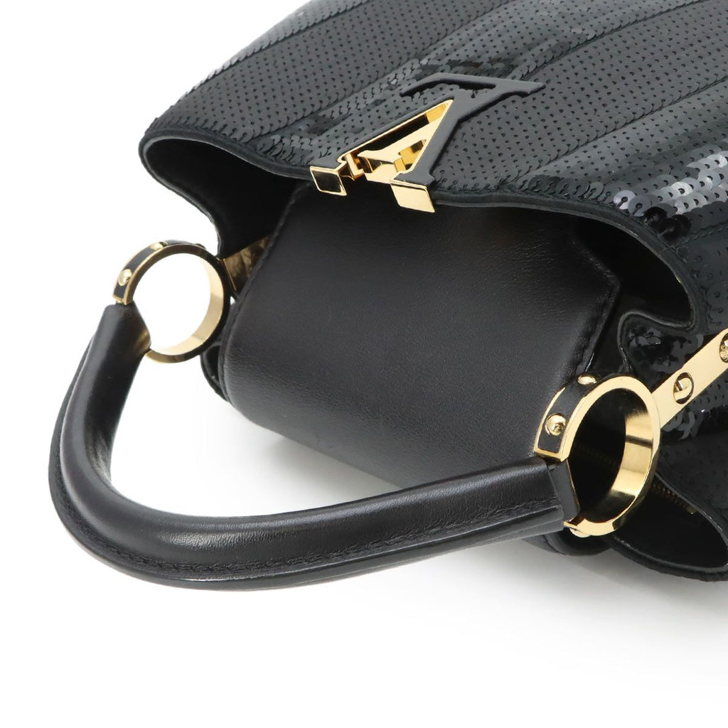 Louis Vuitton Capucines BB 2-Way Bag Sequin Leather Black — view 5