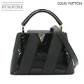 Louis Vuitton Capucines BB 2-Way Bag Sequin Leather Black