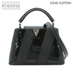 Louis Vuitton Capucines BB 2-Way Bag Sequin Leather Black