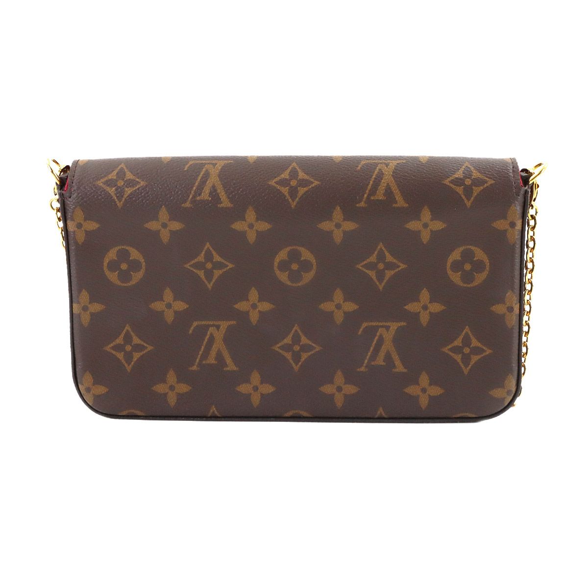 Louis Vuitton Monogram Pochette Felicity Chain Wallet Fuchsia — view 2