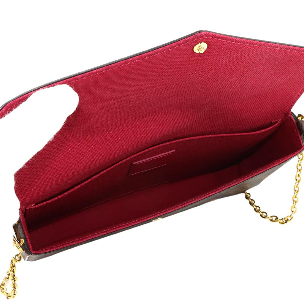Louis Vuitton Monogram Pochette Felicity Chain Wallet Fuchsia — view 7