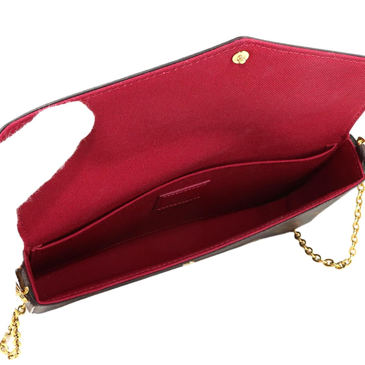 Louis Vuitton Monogram Pochette Felicity Chain Wallet Fuchsia — view 7