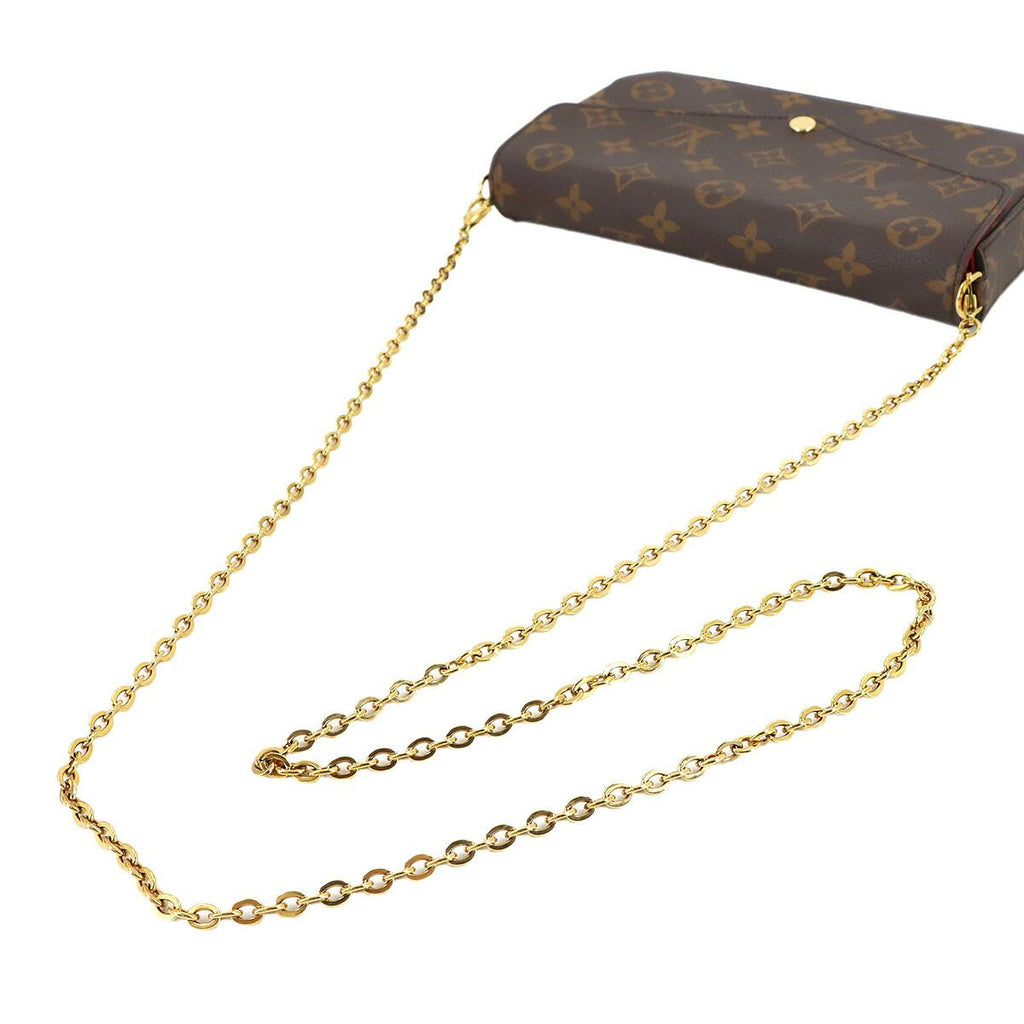 Louis Vuitton Monogram Pochette Felicity Chain Wallet Fuchsia — view 5